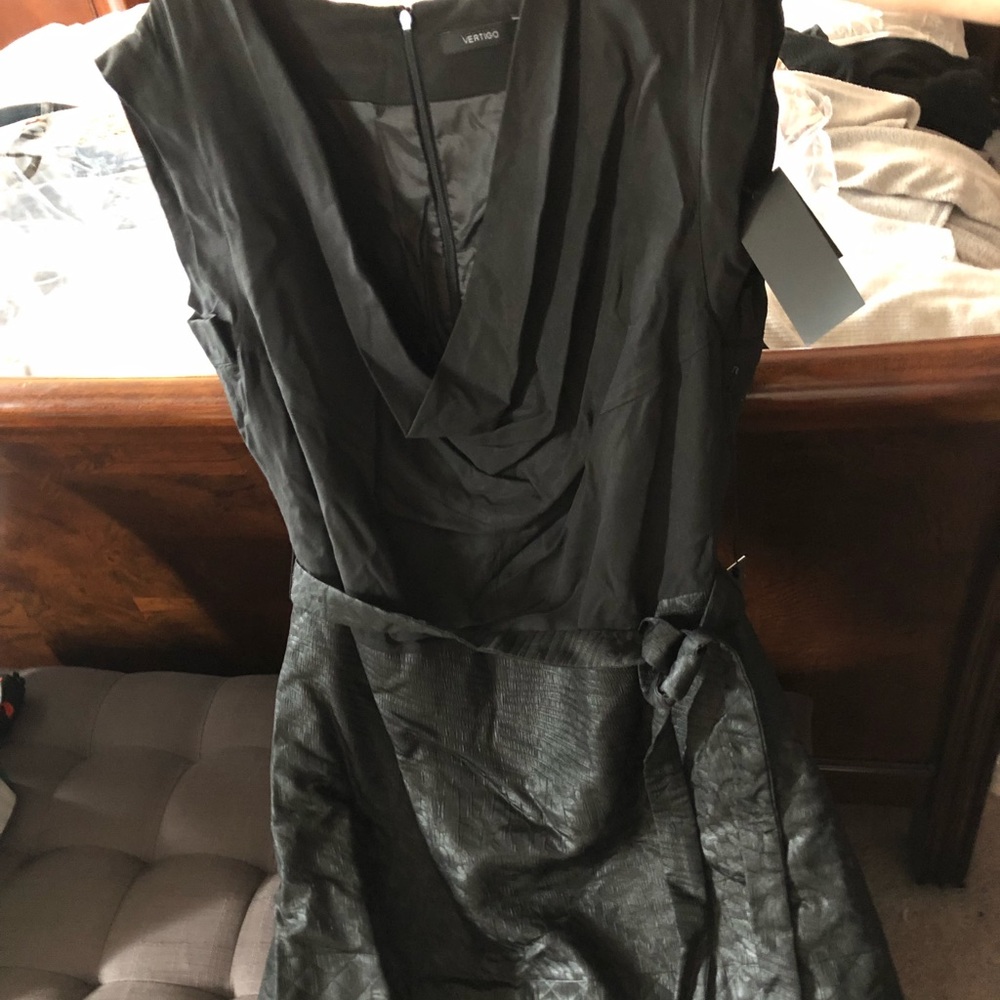 Vertigo Paris BRAND NEW w/tags black belted dress